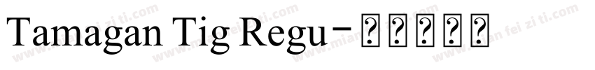 Tamagan Tig Regu字体转换